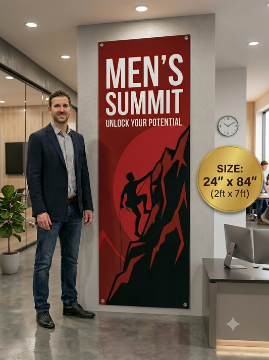 2 × 7 ft Custom Vinyl Banner