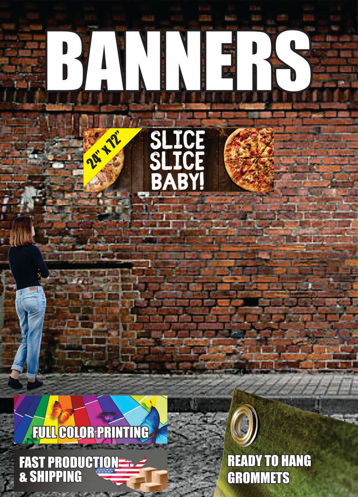 2 × 6 ft Custom Vinyl Banner