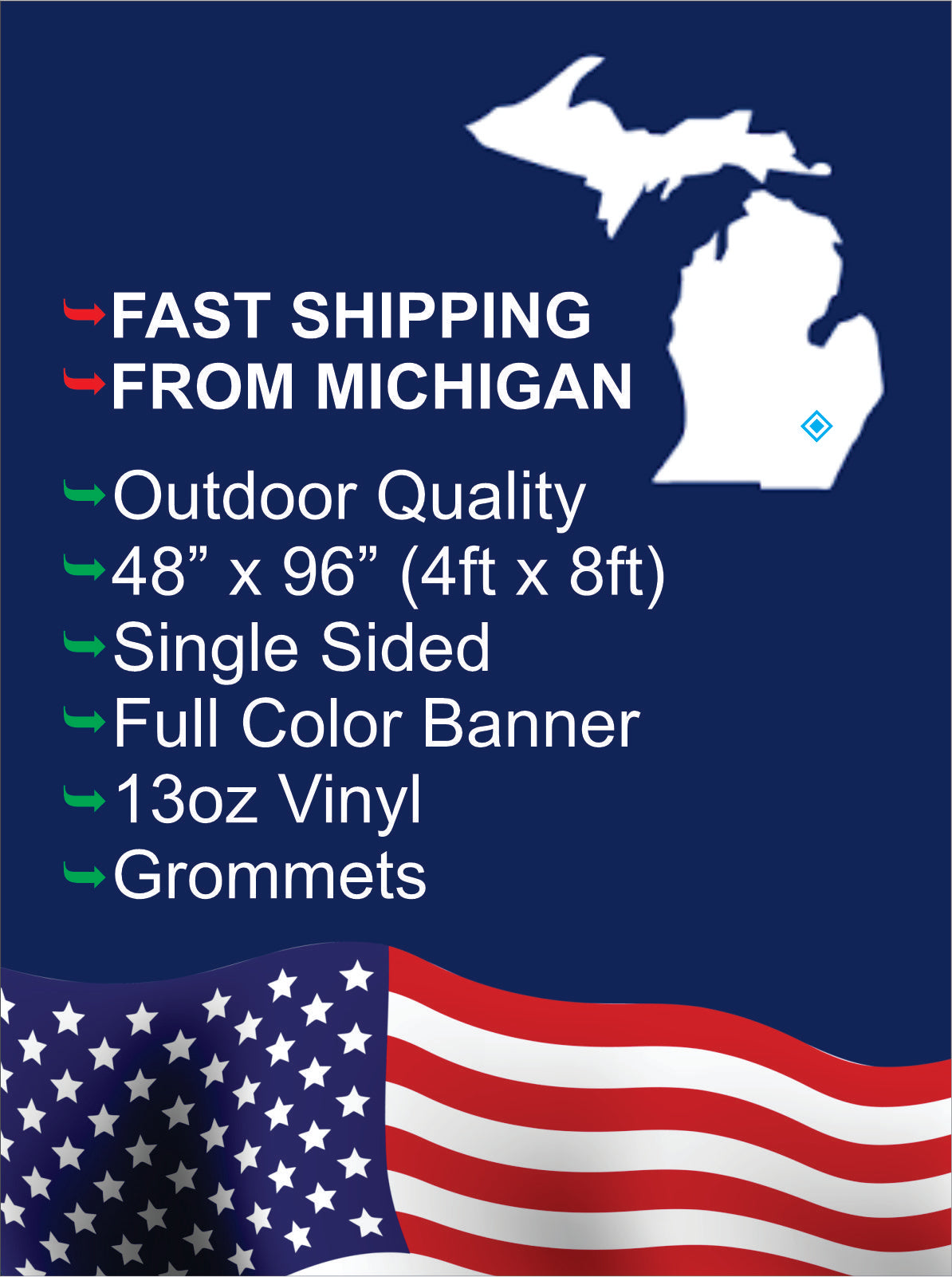 4 × 8 ft Custom Vinyl Banner