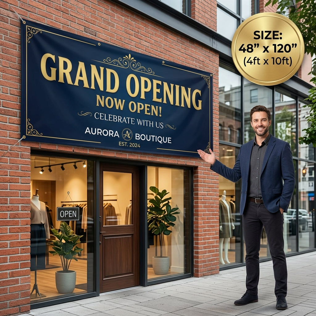 4 × 10 ft Custom Vinyl Banner