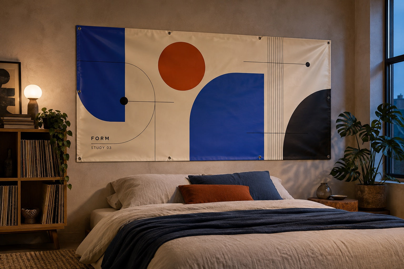 Illustrated room for personality banner setting